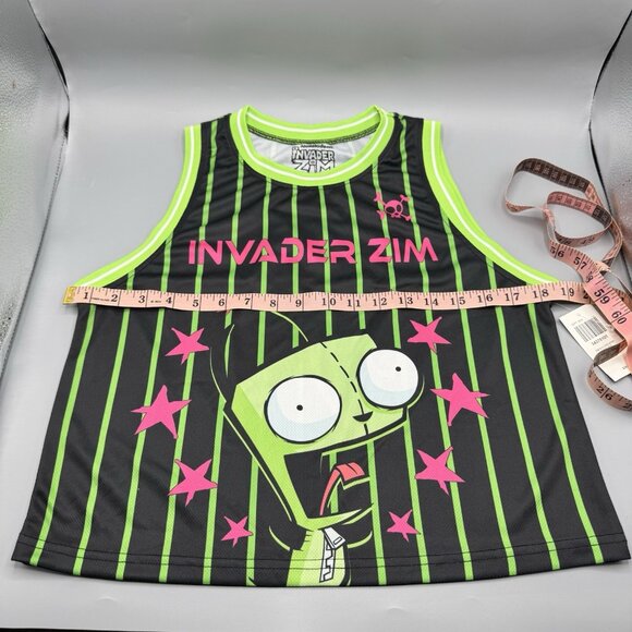 Invader Zim GIR Screaming Striped Juniors Jersey Tank Top SMALL New - Picture 5 of 9